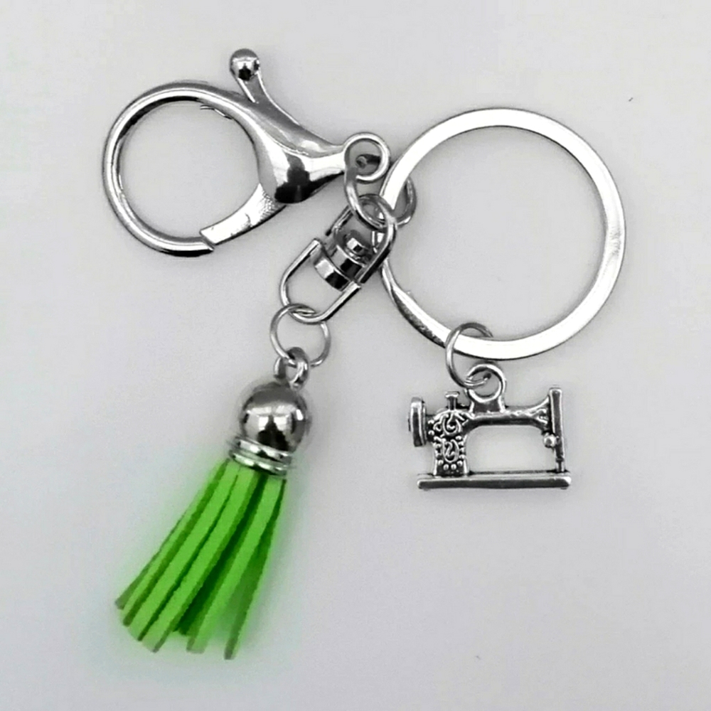 Sewing machine keychain tassel personalized